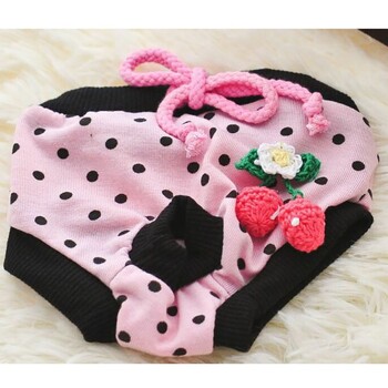 Pet Dog Girl Papers Physiological Pantie Многократна употреба Pet Dogs Puppy Cat Clothes Кучешки бикини Dog Short Pant Бельо със сладък модел