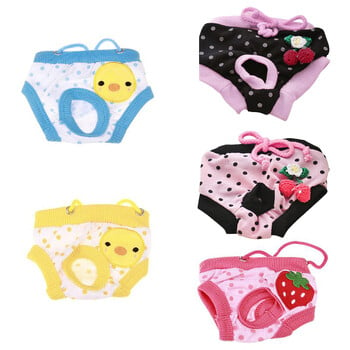 Pet Dog Girl Papers Physiological Pantie Многократна употреба Pet Dogs Puppy Cat Clothes Кучешки бикини Dog Short Pant Бельо със сладък модел