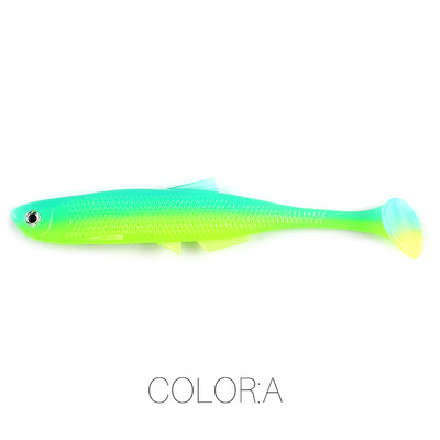 Superkontinenta liesums ShadTeez T-aste 5cm/7.5cm/12cm līdaka Zander Predator Fishing 3d eyes Mīksts māneklis Makšķerēšanas mānekļi