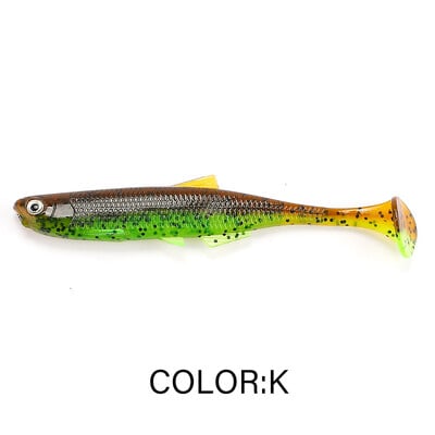 Superkontinenta liesums ShadTeez T-aste 5cm/7.5cm/12cm līdaka Zander Predator Fishing 3d eyes Mīksts māneklis Makšķerēšanas mānekļi
