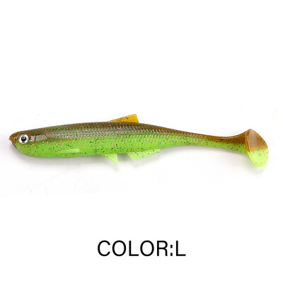 Superkontinenta liesums ShadTeez T-aste 5cm/7.5cm/12cm līdaka Zander Predator Fishing 3d eyes Mīksts māneklis Makšķerēšanas mānekļi