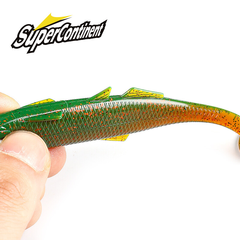 Superkontinenta liesums ShadTeez T-aste 5cm/7.5cm/12cm līdaka Zander Predator Fishing 3d eyes Mīksts māneklis Makšķerēšanas mānekļi