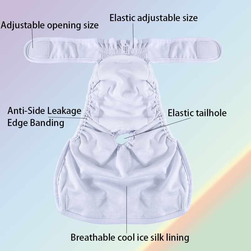 BIAI 1 tk taaskasutatav emane koera mähe pestav lemmiklooma füsioloogilised püksid veekindel pehme jää siidist riidest mähe