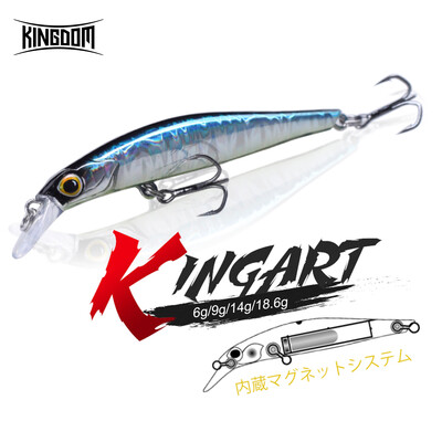 Kingdom KINGART Риболовни примамки Изкуствени твърди примамки Воблери Crankbait 60 mm 80 mm 105 mm Потъващ Minnow лаврак за риболовни принадлежности