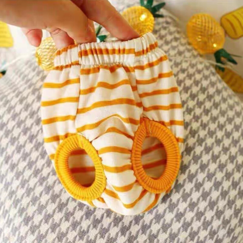 Korduvkasutatavad koerte füsioloogilised mähkmepüksid triibulise trükiga hügieenilised emased koerapüksid Chihuahua bichon turvapüksid lemmikloomade tarvikud