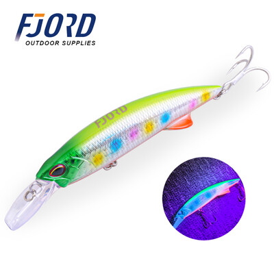 FJORD Glow UV 110mm 64g Skęstantis kietas masalas Žvejybos masalas Long Casting Jūros gylis Sūrio vandens velkamieji masalai Swimbaits Žvejybos prekės