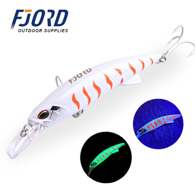 FJORD Glow UV 110mm 64g Skęstantis kietas masalas Žvejybos masalas Long Casting Jūros gylis Sūrio vandens velkamieji masalai Swimbaits Žvejybos prekės