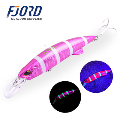 FJORD Glow UV 110mm 64g Skęstantis kietas masalas Žvejybos masalas Long Casting Jūros gylis Sūrio vandens velkamieji masalai Swimbaits Žvejybos prekės