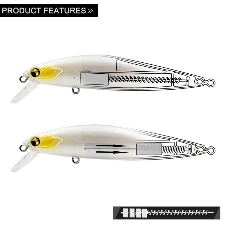 Castfanatic Brand Assassin105 AR-C Minnow vobleris 14g Jerkbait lėtai skęstantis dirbtinis masalas jūrų ešerių lydekų žvejybos masalas