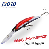 FJORD plávajúca rybárska návnada 110 mm 17 g 130 mm 24 g Jerkbait na dlhé vzdialenosti, kapor, šťuka, swimbait, umelá návnada, vybavenie na morský rybolov