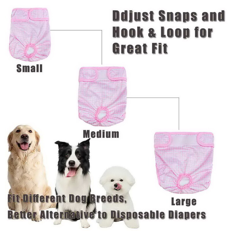1vnt šunų vystyklų kelnės Daugkartinio naudojimo moteriškos sauskelnės, plaunamos Apvyniojamos kelnaitės, drabužiai, kostiumai, kostiumai, šuniukai, šuniukai, menstruaciniai vystyklai