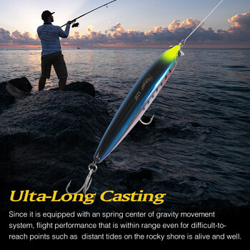 TSURINOYA Strong STINGER 125F Ultra Long Casting Floating Minnow 125mm 25g Високоякостни изкуствени твърди примамки за соленоводен лаврак