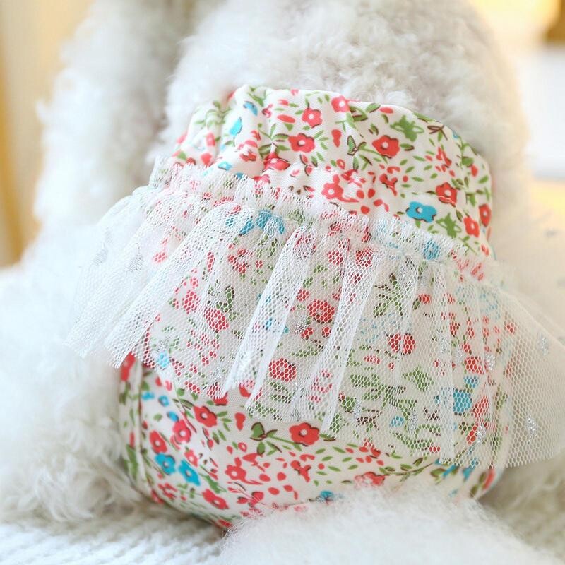 Lemmikloomapüksid Koertepüksid Mähkmed Naiste mähkmed Lillekujundus Korduvkasutatavad pestavad füsioloogilised lühikesed püksid väikestele koertele Lemmikloomadele