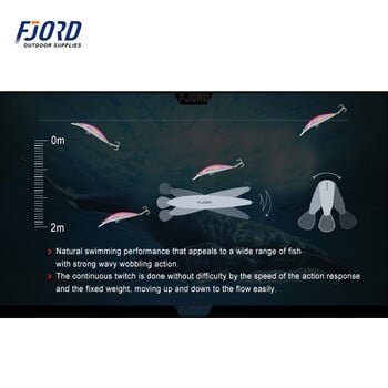 FJORD 70 mm 17 g Heavy Sinking Minnow 11 цвята за избор на лазерна твърда изкуствена стръв, пластмасова професионална примамка за риболов в морска вода