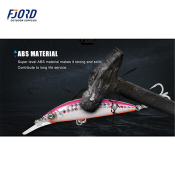 FJORD 70 mm 17 g Heavy Sinking Minnow 11 цвята за избор на лазерна твърда изкуствена стръв, пластмасова професионална примамка за риболов в морска вода