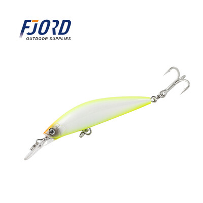 FJORD 70mm 17g Sunkiai skęstantis Minnow 11color, skirtas Select Lazerinis kietas dirbtinis masalas Plastikinis Profesionalus jūros vandens žvejybos masalas