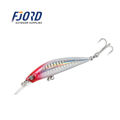 FJORD 70mm 17g Sunkiai skęstantis Minnow 11color, skirtas Select Lazerinis kietas dirbtinis masalas Plastikinis Profesionalus jūros vandens žvejybos masalas