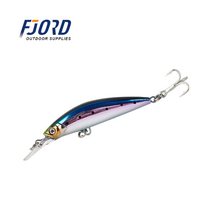 FJORD 70mm 17g Sunkiai skęstantis Minnow 11color, skirtas Select Lazerinis kietas dirbtinis masalas Plastikinis Profesionalus jūros vandens žvejybos masalas