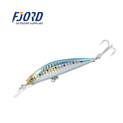 FJORD 70mm 17g Sunkiai skęstantis Minnow 11color, skirtas Select Lazerinis kietas dirbtinis masalas Plastikinis Profesionalus jūros vandens žvejybos masalas