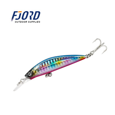 FJORD 70mm 17g Sunkiai skęstantis Minnow 11color, skirtas Select Lazerinis kietas dirbtinis masalas Plastikinis Profesionalus jūros vandens žvejybos masalas