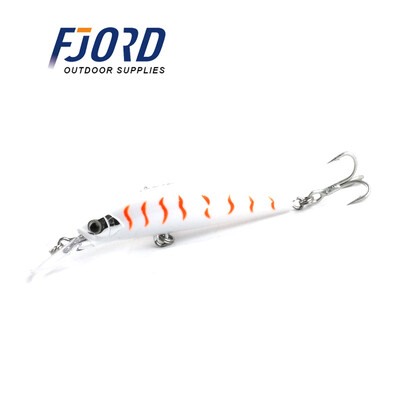 FJORD 70mm 17g Sunkiai skęstantis Minnow 11color, skirtas Select Lazerinis kietas dirbtinis masalas Plastikinis Profesionalus jūros vandens žvejybos masalas