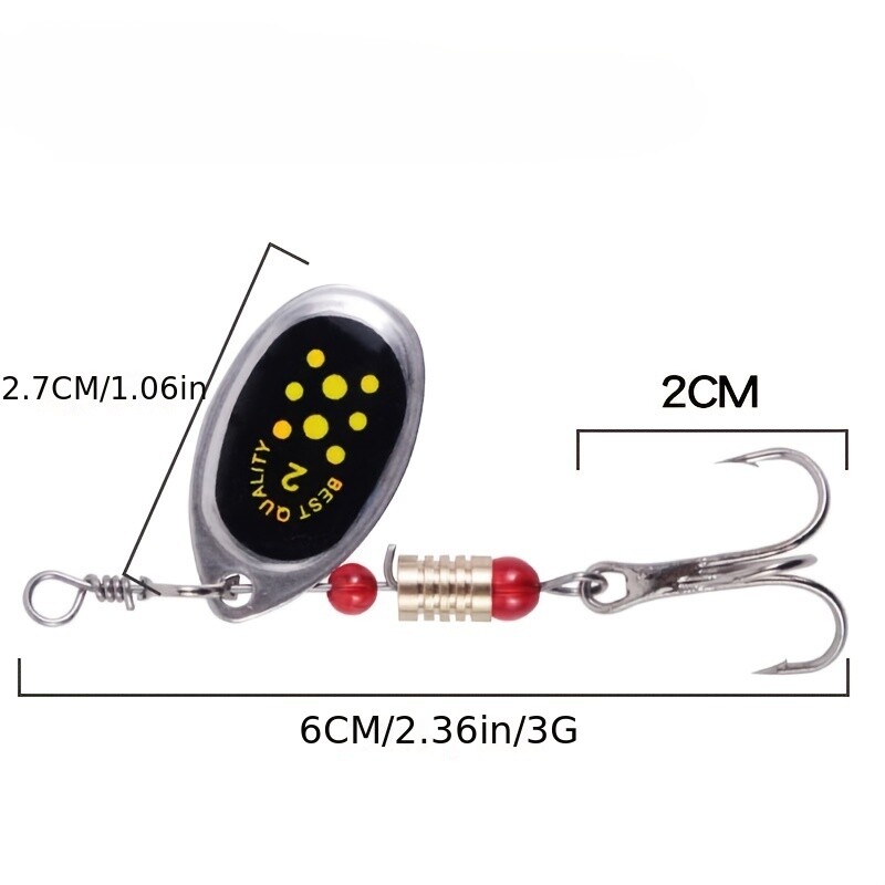 10gab./komplektā Waterdrop Metāla karote Spinner makšķerēšanas māneklis ar āķi mākslīgās ēsmas komplekts saldūdenim un sālsūdenim