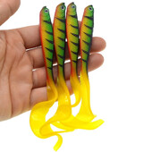Horgászcsali 125 mm-es 5,5 g-os Swimbait Shad T-Tail puha csali mesterséges szilikon csalik Bass csuka horgász jigging wobblerek