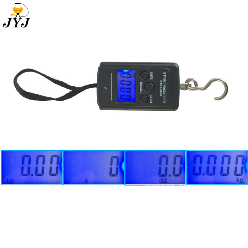 40 kg X 10 g mini skaitmeninės svarstyklės, skirtos žvejybos bagažui Kelionėms svėrimo plieno gamyklos nešiojamos elektroninės pakabinamos svarstyklės rankinės svarstyklės
