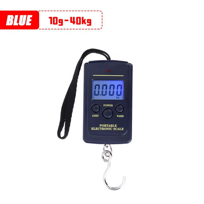 Kuhinjska vaga od 40 kg/10 g, mini digitalna vaga za ribolovnu prtljagu, viseća vaga, elektronička praktična džepna vaga
