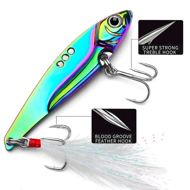 5Gb VIB makšķerēšanas māneklis 7-25g asmens, metāla grimstošs vērpējs, vibrācijas ēsma Swimbait Pesca for Bass zandarta Pesca Crankbait Tackle