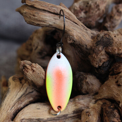 Új UV Glow dupla festett kanalas horgászcsalik pisztrángcsali sügér csali mesterséges csali