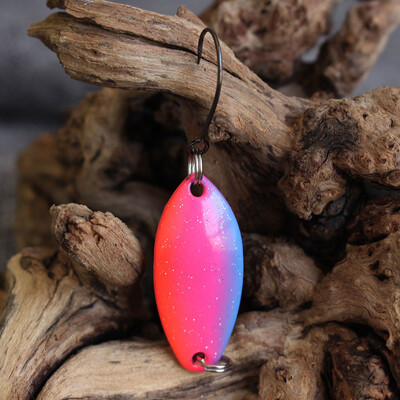 Új UV Glow dupla festett kanalas horgászcsalik pisztrángcsali sügér csali mesterséges csali