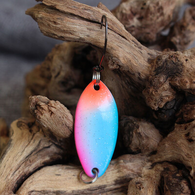 Új UV Glow dupla festett kanalas horgászcsalik pisztrángcsali sügér csali mesterséges csali