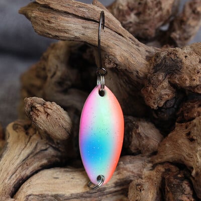 Új UV Glow dupla festett kanalas horgászcsalik pisztrángcsali sügér csali mesterséges csali