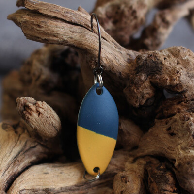 Új UV Glow dupla festett kanalas horgászcsalik pisztrángcsali sügér csali mesterséges csali