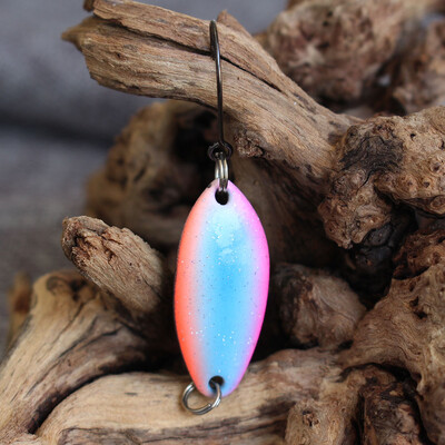 Új UV Glow dupla festett kanalas horgászcsalik pisztrángcsali sügér csali mesterséges csali