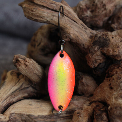 Új UV Glow dupla festett kanalas horgászcsalik pisztrángcsali sügér csali mesterséges csali