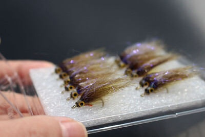 Tigofly 12 vnt Rudos alyvuogių UV Polar Fry Lėtai skęstantis lašišų upėtakis, plieninis Minnow, žuvies žuvys, masalai, muselių rinkinys, dydis Nr. 8