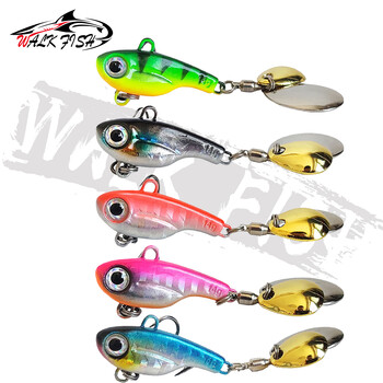 WALK FISH 5g-20g VIB примамка Нова въртяща се пайети рибна примамка Thorn Metal Bait Vibration Double Sequin Lure Изкуствена симулационна риба