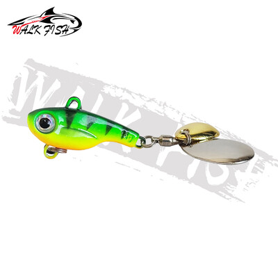WALK FISH 5g-20g VIB masalas Naujas besisukantis blizgutinis žuvies masalas dygliuotas metalinis masalas, vibruojantis dvigubas blizgučių masalas dirbtinė imitacinė žuvis