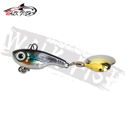WALK FISH 5g-20g VIB masalas Naujas besisukantis blizgutinis žuvies masalas dygliuotas metalinis masalas, vibruojantis dvigubas blizgučių masalas dirbtinė imitacinė žuvis