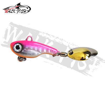 WALK FISH 5g-20g VIB masalas Naujas besisukantis blizgutinis žuvies masalas dygliuotas metalinis masalas, vibruojantis dvigubas blizgučių masalas dirbtinė imitacinė žuvis