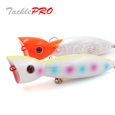 TacklePRO PO-13 JERKBAIT mesterséges csali 100mm 24g Popper Topwater Fishing Predator Tackle Minőségi wobblerek Kemény csalik Pesca