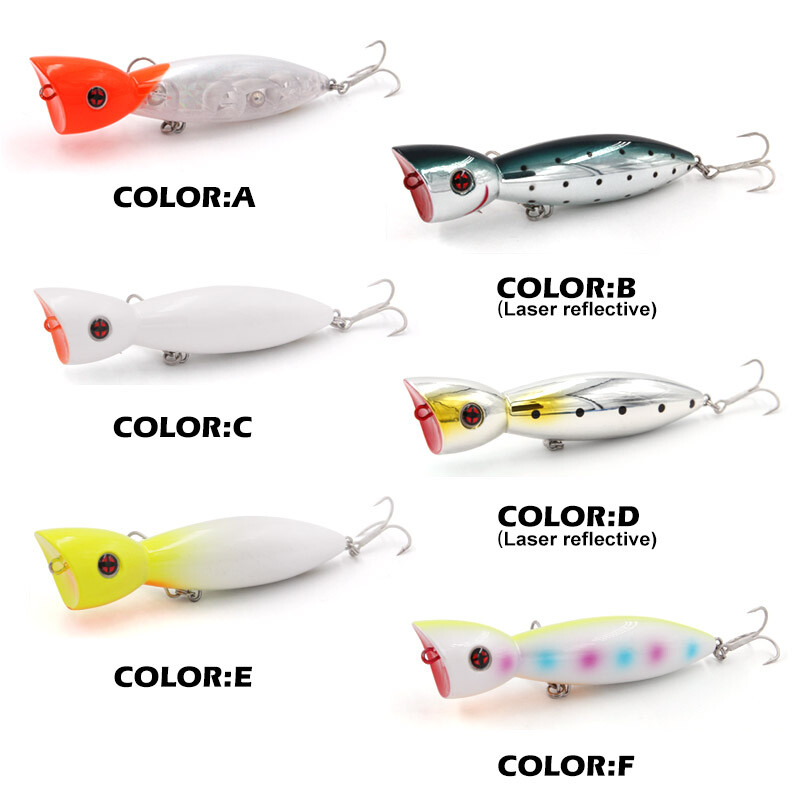 TacklePRO PO-13 JERKBAIT Dirbtinis masalas 100mm 24g Popper Topwater Fishing Predator Tackle Kokybiški Vobleriai Kieti masalai Pesca
