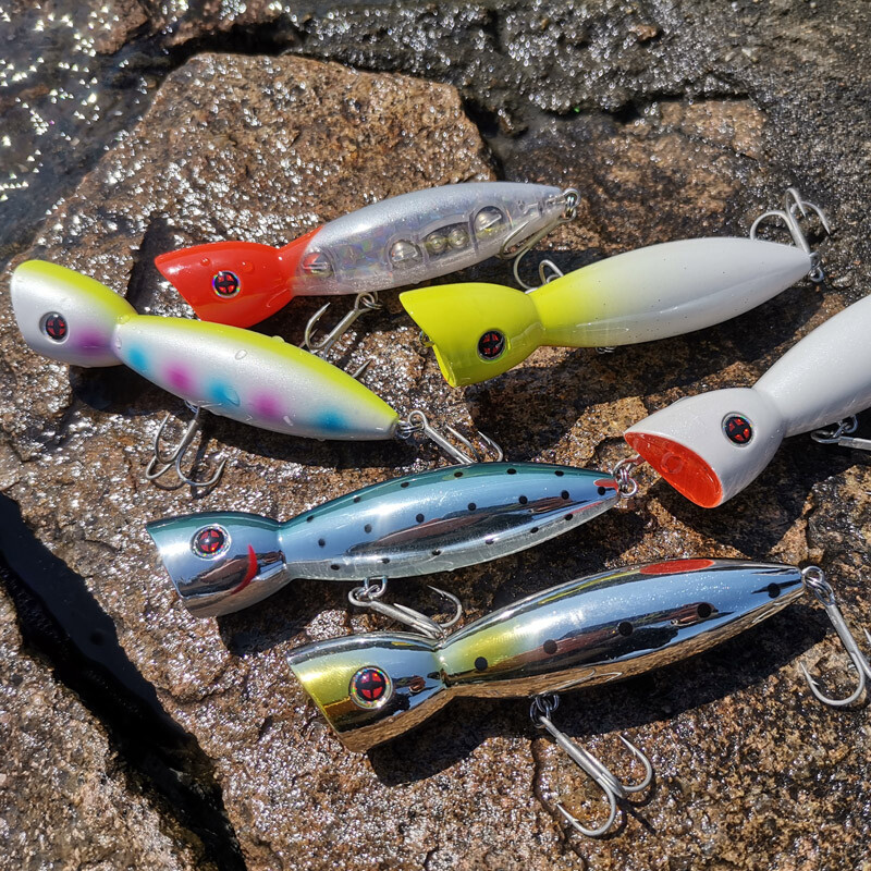 TacklePRO PO-13 JERKBAIT Dirbtinis masalas 100mm 24g Popper Topwater Fishing Predator Tackle Kokybiški Vobleriai Kieti masalai Pesca