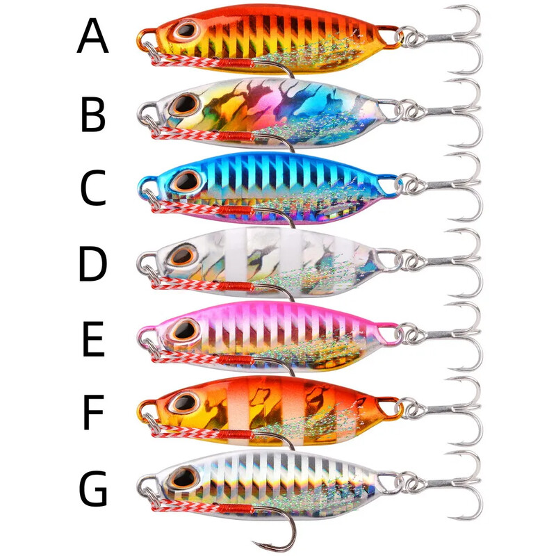 5 DB Fém Jig horgászcsali 10 g 15 g 20 g 30 g 50 g Shore Casting Swimbait Spoon Fishhooks mesterséges csali LAKE Ocean Tackle Pesca