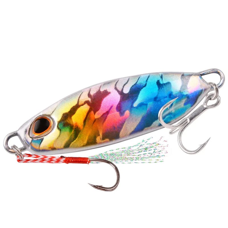 5 DB Fém Jig horgászcsali 10 g 15 g 20 g 30 g 50 g Shore Casting Swimbait Spoon Fishhooks mesterséges csali LAKE Ocean Tackle Pesca