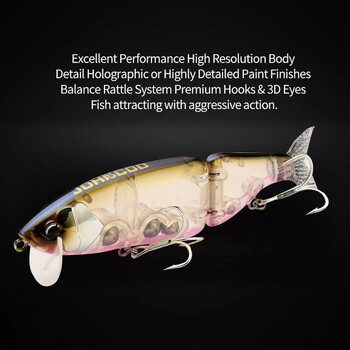 Swimbait Big Fishing Lure Изкуствена твърда примамка Съединена риболовна примамка за хищник Wobbler Minnow Pike