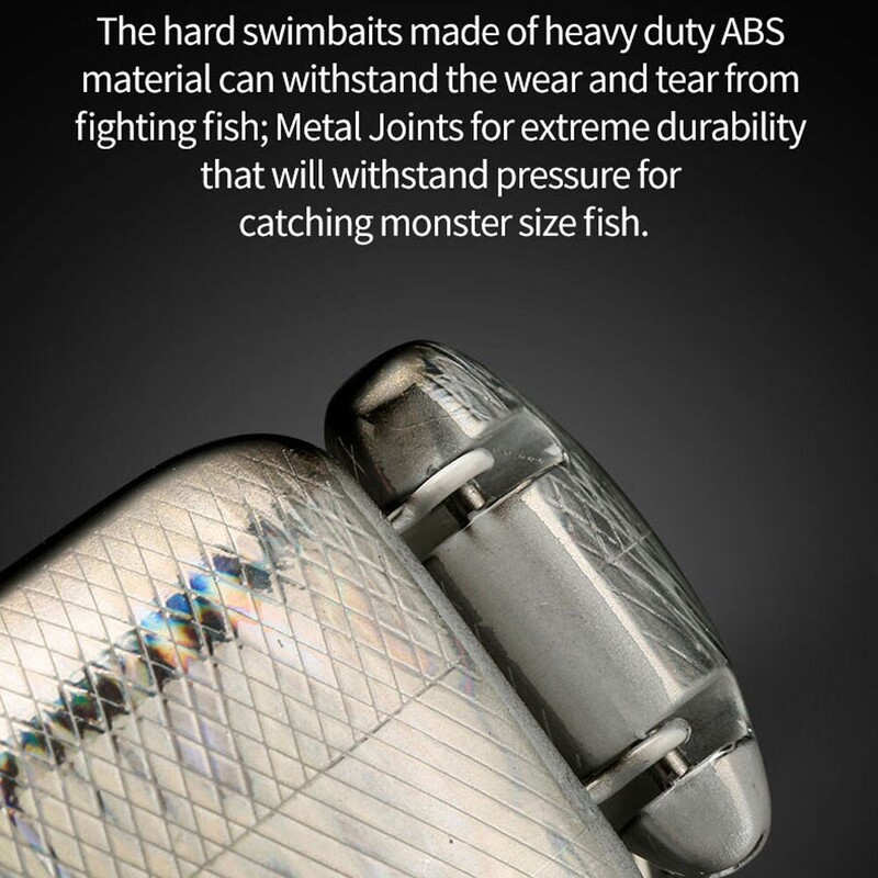 Swimbait nagy horgászcsali mesterséges kemény csali csuklós horgászcsali Predator Wobbler Minnow Pike számára