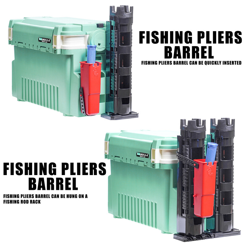 Makšķerēšanas kastes stieņu statīvs Makšķerēšanas kastes stieņa stobra turētājs Noņemams makšķerēšanas kastes makšķeres piederumi